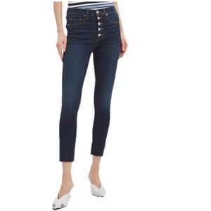 Veronica Beard Debbie 10” Skinny Jeans Cropped Dark Vintage Blue Size 24/00